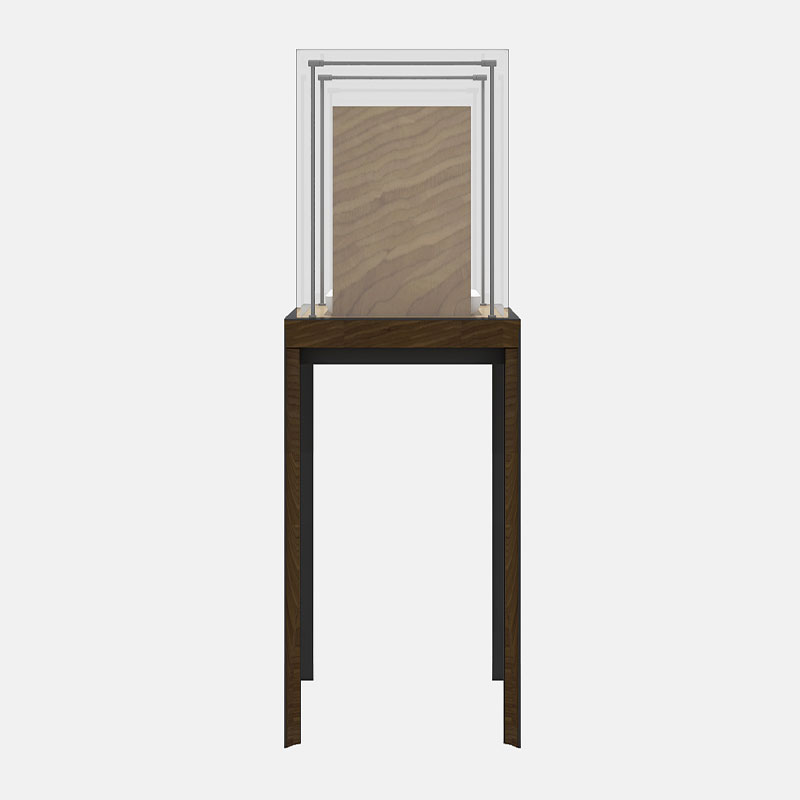 Витрина для ювелирных изделий из стекла на деревянных ножках