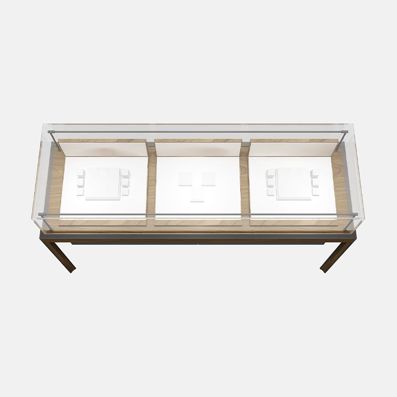 Черная деревянная витрина для ювелирных изделий