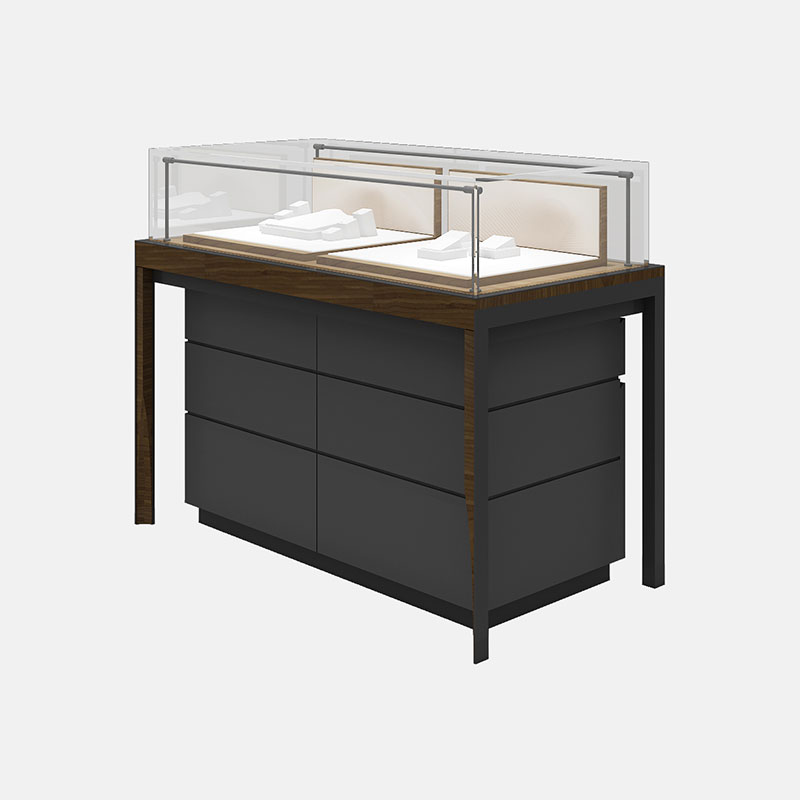 Деревянные и стеклянные витрины для ювелирных изделий